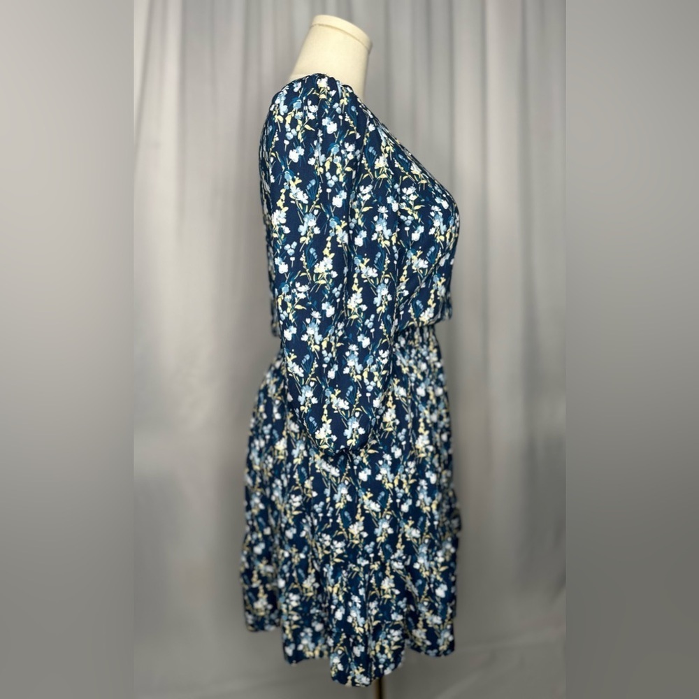 Maison Tara Floral Round Neck Women's Dress (718) - Picture 4 of 17